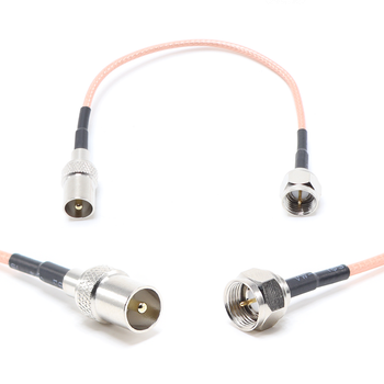 Пигтейл на кабель RG316 - 15 см / F male - TV male / [PG0342]