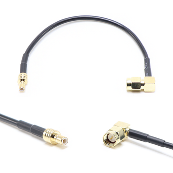 Пигтейл на кабель RG174 - 15 см / угловой SMA male - SMB male / [PG0041]