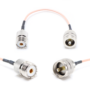 Пигтейл на кабель RG316 - 15 см / UHF male - UHF female / [PG0274]