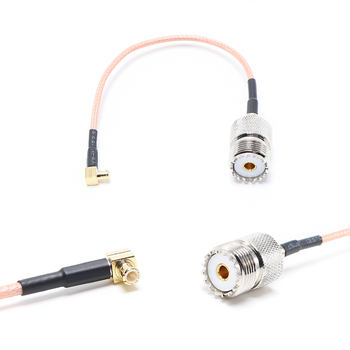 Пигтейл на кабель RG316 - 15 см / угловой MCX male - UHF female / [PG0410]