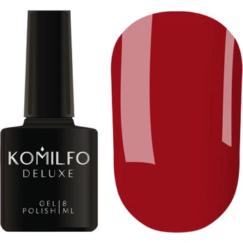 KOMILFO Deluxe Series №D087 HEMA/TPO free Гель-лак темно-червоний, 8 мл