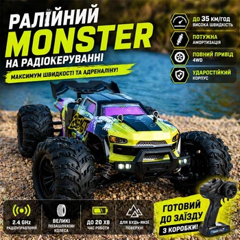 Машинка на радіокеруванні ZLL SG116 PRO 1:16 4WD 40 км/год, дрифт машинка на пульті, радіокерований автомобіль RC з LED підсвіткою та дрифт колесами + батарейки у подарунок