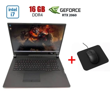 Игровой ноутбук Asus Rog Strix Hero lll / 17.3" (1920x1080) IPS / Intel Core I7-9750H (6 (12) ядер по 2.60 - 4.5 GHz) / 16 GB DDR4 / 512 GB SSD / nVidia GeForce RTX 2060, 6 GB GDDR6, 192-bit / WebCam б/у + Подарок Мышка и коврик