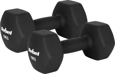 Набор неопреновых гантелей Rebel Active Hex 2 x 10 кг RBA-2330-10 (5901890124911)