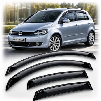 Дефлектори вікон для Volkswagen Golf V Plus 5d 2004- на скотчі (Acrylic) AMV20704