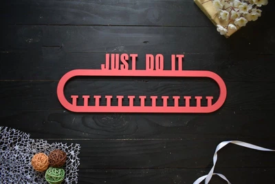 Вешалка для медалей из дерева, медальница Just do it, вешалка для наград под заказ (МД0012)