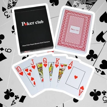 Гральні карти для покеру, пластикові 54шт Poker club