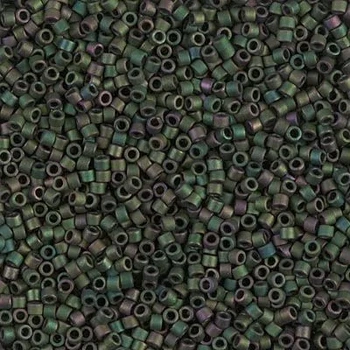 DB-327 Бісер Miyuki Delica Beads 11/0 (матовий райдужний чорний), 50 г