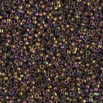 DB-23 Бісер Miyuki Delica Beads 11/0 (райдужний золотисто-коричневий ірис), 50 г