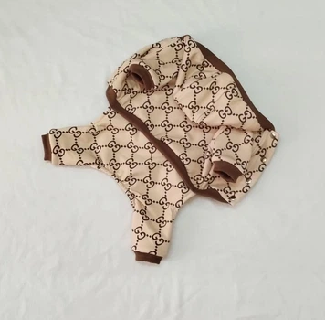 Комбинезон для собак бежевый Louis Vuitton S