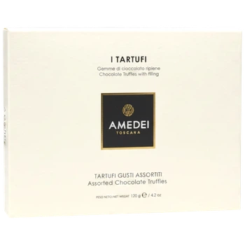 Цукерки Amedei асорті 12 трюфелів 120 г И516