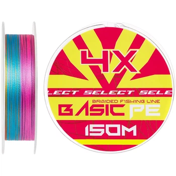 Шнур Select Basic PE 150m (разноцветный) #2.5/0.24mm 40lb/18.2kg