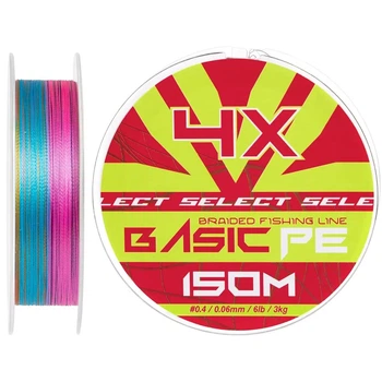 Шнур Select Basic PE 150m (разноцветный) #0.4/0.06mm 6lb/3kg