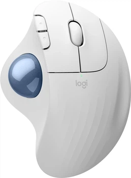 Компьютерная мышь Logitech Ergo M575S беспроводная трекбольная Off-White + Blue Ball (910-007030)