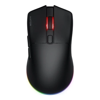 Компьютерная мышь Hator Pulsar 3 беспроводная оптическая 12000 dpi Bluetooth / 2.4 ГГц / USB RGB Черная (Pulsar 3)