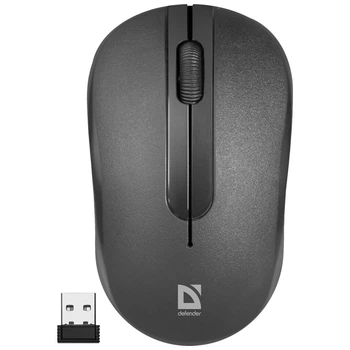 Компьютерная мышь Defender Hit MM-495 оптическая 1600 dpi 3 кнопки USB Черная (52495)