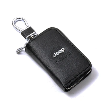 Чехол для ключей с карабином Jeep (Кожа)