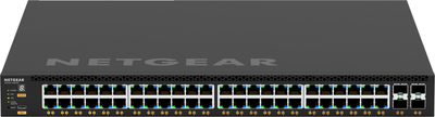 Przełącznik Netgear GSM4352 48 x 1G PoE+ / 4 x 10G SFP+ (GSM4352-100NES)