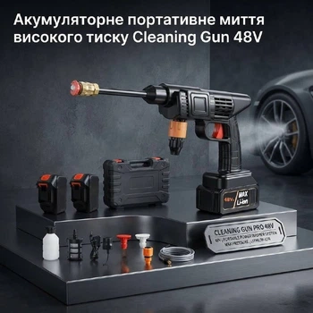 Аккумуляторная портативная мойка высокого давления Cleaning Gun 48V