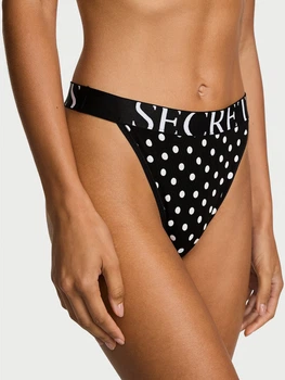 Трусики бікіні жіночі бавовняні Victoria's Secret 220568415 M Чорні/Білі (1161721942)