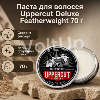 Волокниста паста Uppercut Deluxe Featherweight 70 г для об’єму та текстури волосся