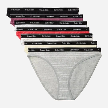 Набор трусиков бикини женских хлопковых Calvin Klein QD5320-3LF(Punch Pink Multi) M 7 шт Базовый микс (199156139617)