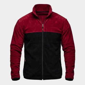 Кофта чоловіча флісова на блискавці XL бордовий 5424120s3