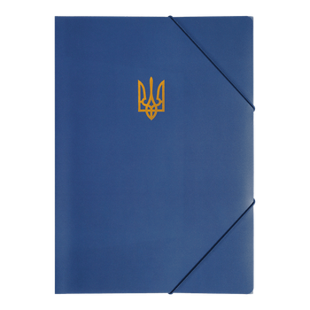 Папка на резинках Buromax А4 UKRAINE Темно-синяя (BM.3972-03)