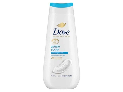 Гель для душу DOVE 225мл Делікатне відлущування зі свіжістю бавовни і морських мінералів