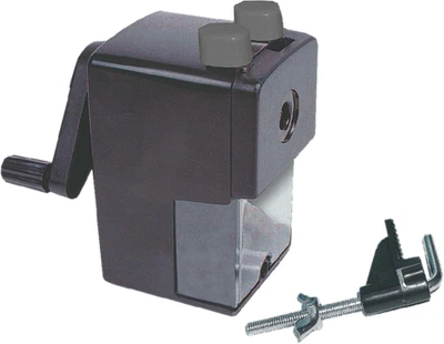Точилка механічна ECONOMIX з контейнером одинарна пластиковий корпус чорний колір E40655