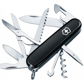 Ніж складаний, мультитул Victorinox Huntsman (91мм, 15 функцій), чорний, блістер 1.3713.3B1