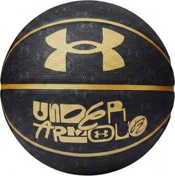 Мяч баскетбольный Under Armour Size 7 износостойкий нескользящий черно-золотистый