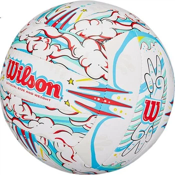М'яч волейбольний Wilson Graffiti Peace VB Size 5 біло-синій