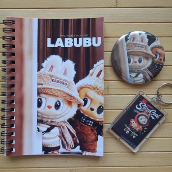 Набір Labubu Лабубу блокнот значок брелок 23935