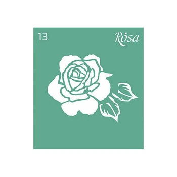 Багаторазовий трафарет Rosa 3625113 самоклеючий, №13, 9х10 см, серія "Квіти"