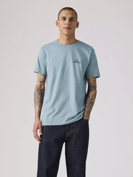 Футболка бавовняна довга чоловіча Levi`s 562962193 M Блакитна (1161600850)