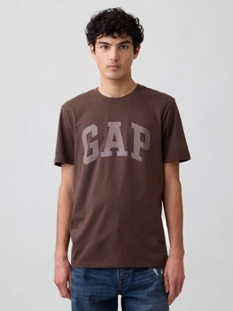 Футболка хлопковая длинная мужская GAP 570831396 2XL Коричневая (1161692570)
