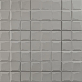 Интерьерные самоклеящиеся панели под кожу 600×600×6 мм, декоративные 3D панели для стен и мебели, серые, квадрат SW-00003328