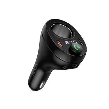 FM модулятор Hoco E88 Star Car Charger, 1xUSB-A, 2xType-C, 35W (2C) cigarette lighter, Чорний