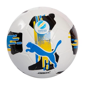 Мяч футбольный Puma Orbita UPL (MS) белый, черный, желтый, голубой Уни 4