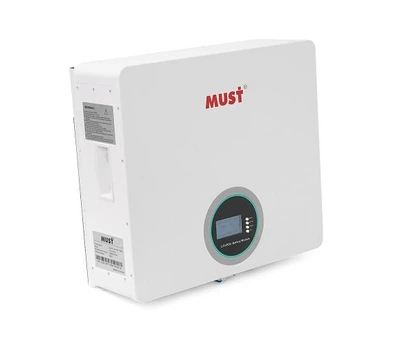Акумуляторна батарея для інвертора Must LiFePO4 25.6V 100Ah ( 450 x 400 x 140 ), 23kg, монтаж на стіну
