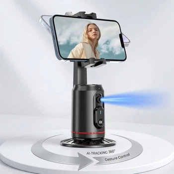 Умный AI-стабилизатор Q02 360° для смартфона и экшн-камеры – автотрекинг лица и управление жестами