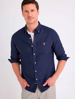 Рубашка хлопковая мужская U.S. Polo Assn 11H0484-YX00A(Classic Navy) 2XL Темно-синяя (786662716946)