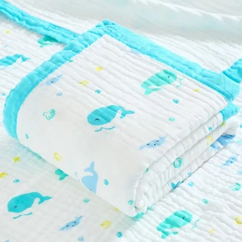 Плед мусліновий 110х110 см Mommy Bag Кити