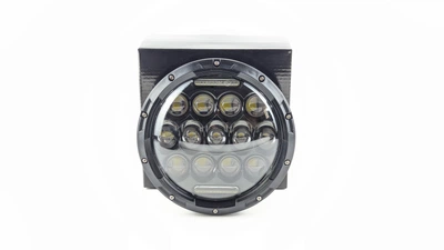 Светодиодная LED вставка в фару мотоцикла 7" Spider 75W 13 линз + ДХО