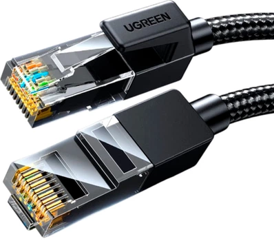 Патч-корд UGREEN CAT6A мідний 10Гбіт 8-жильний 5м чорний 35803