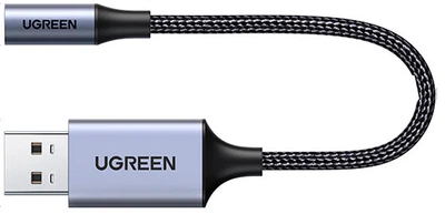 Внешняя звукова карта UGREEN CM477 24 бит/96 кГц, зеленая (45522)