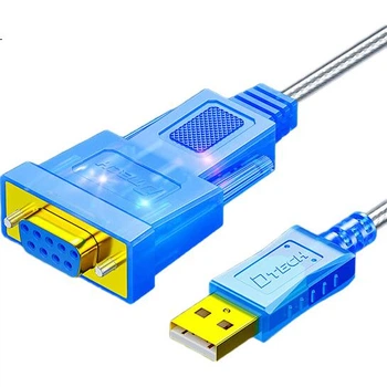 Кабель DTECH USB-RS232 с гнездовым разъемом, 9-контактный адаптер для COM-порта компьютера, устройства учета рабочего времени, кассового аппарата, принтера этикеток, кабель для отладки микросхемы FT232, 3 метра DT-5031B