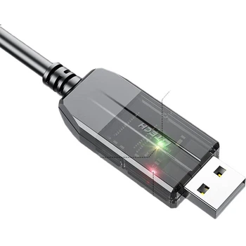 Кабель DTECH USB-RS232 промисловий послідовний, FTDI, LED-індикатор, 25м