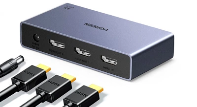 Разветвитель видеосигнала UGREEN 55493 HDMI 1-в-2 4K золотистый